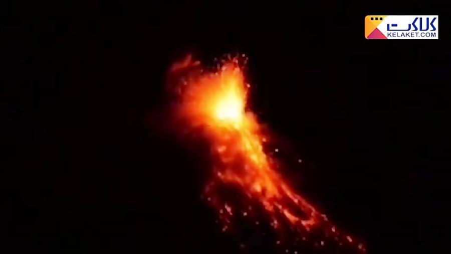 لحظه آغاز فوران آتشفشان فوئگو در گواتمالا