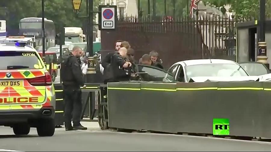 لحظه دستگیری راننده خودرویی که به پارلمان بریتانیا برخورد کرد